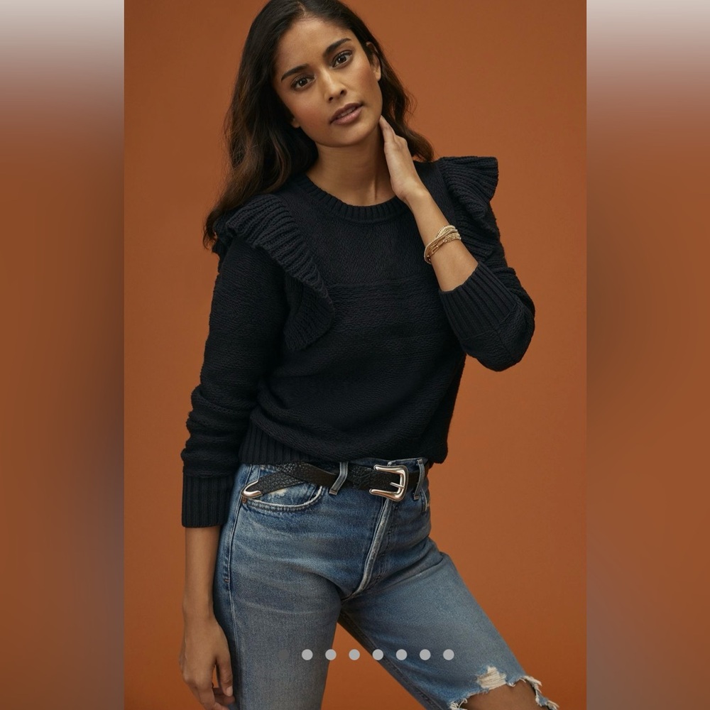 Anthropologie Ruffled Sweater - Picture 2 of 9